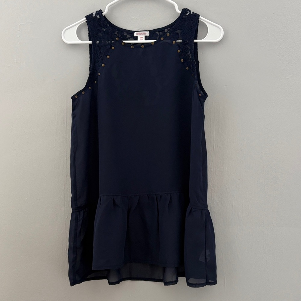 Xhilaration Navy Sleeveless Top